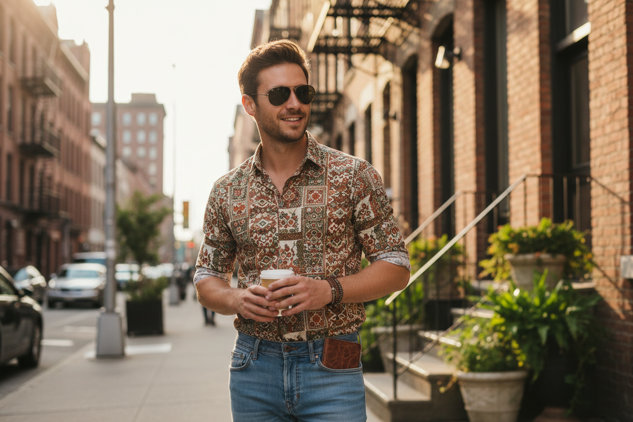 Cómo combinar una camisa estampada sin equivocarte: 5 reglas