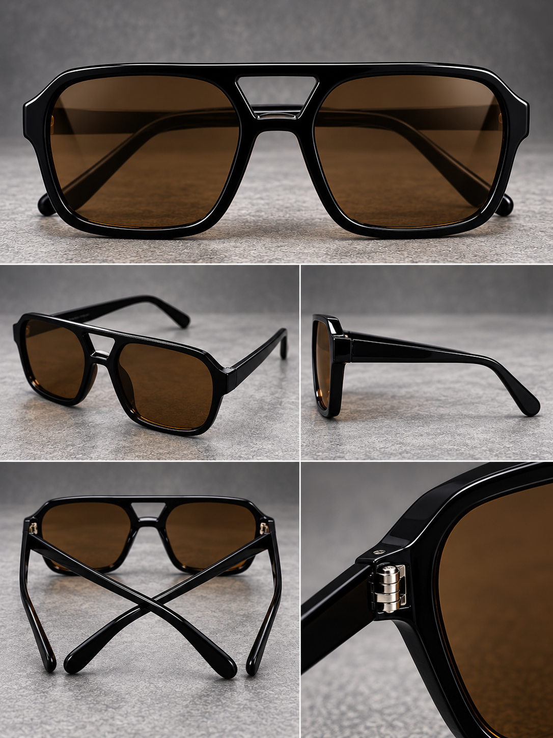Lentes de Sol Estilo Aviador Doble Puente-zoom-5