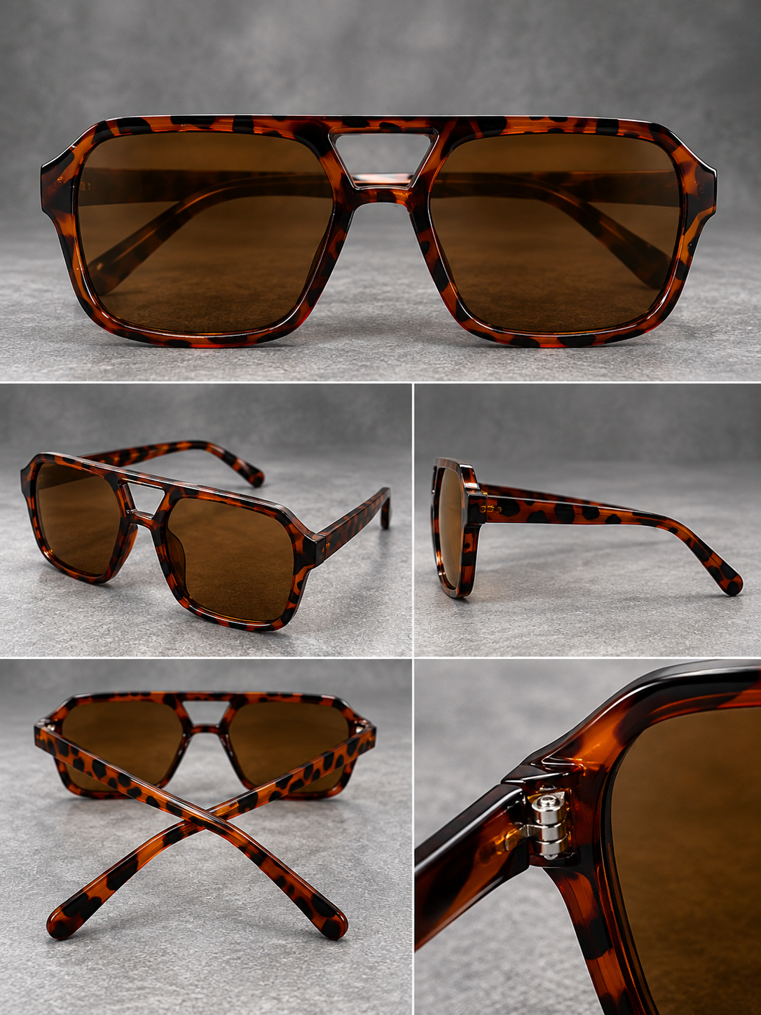 Lentes de Sol Estilo Aviador Doble Puente-zoom-9