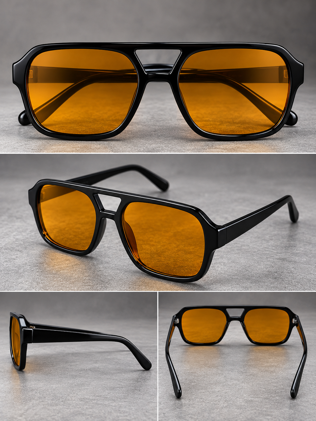 Lentes de Sol Estilo Aviador Doble Puente-zoom-6