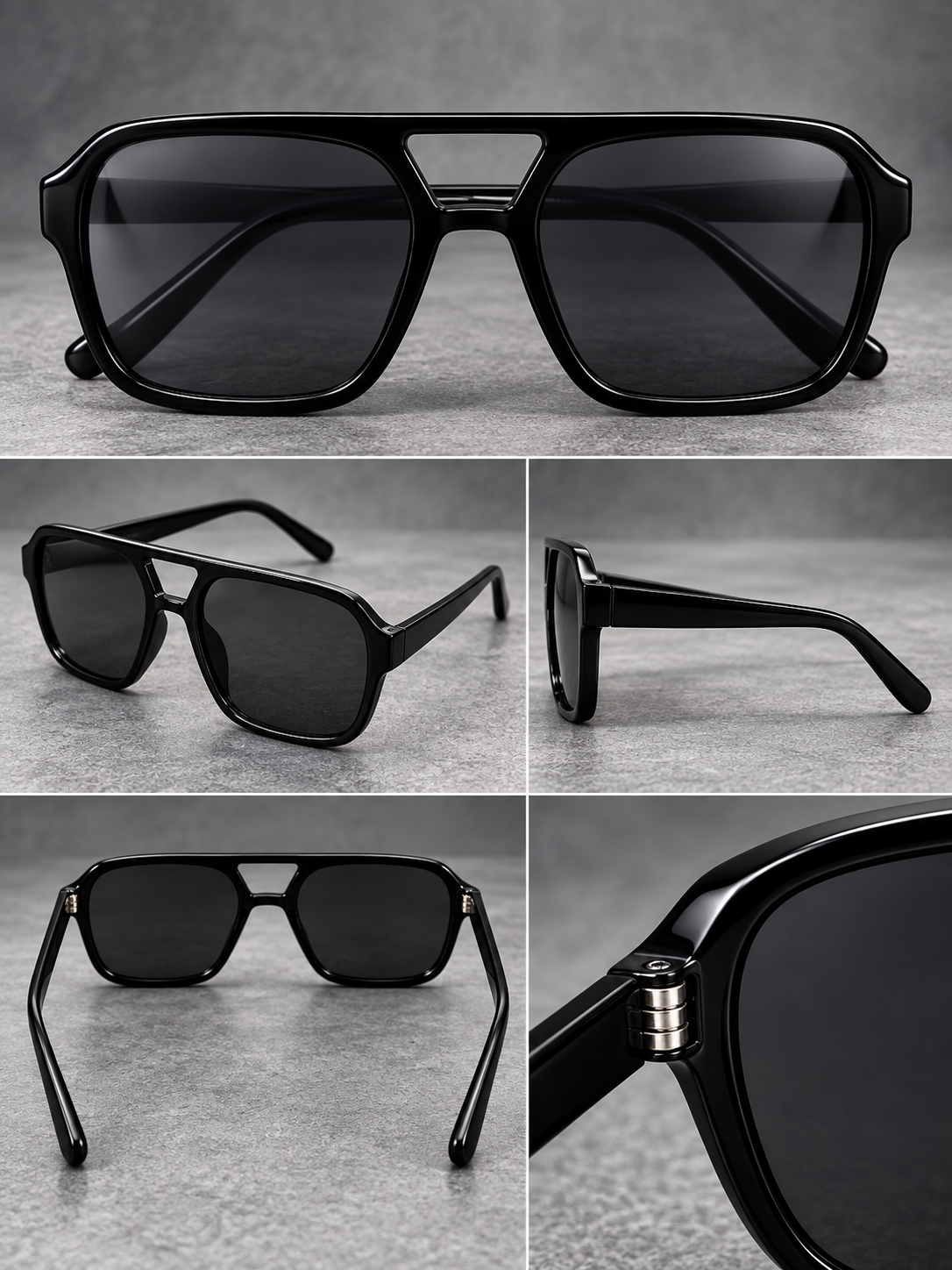 Lentes de Sol Estilo Aviador Doble Puente-zoom-4