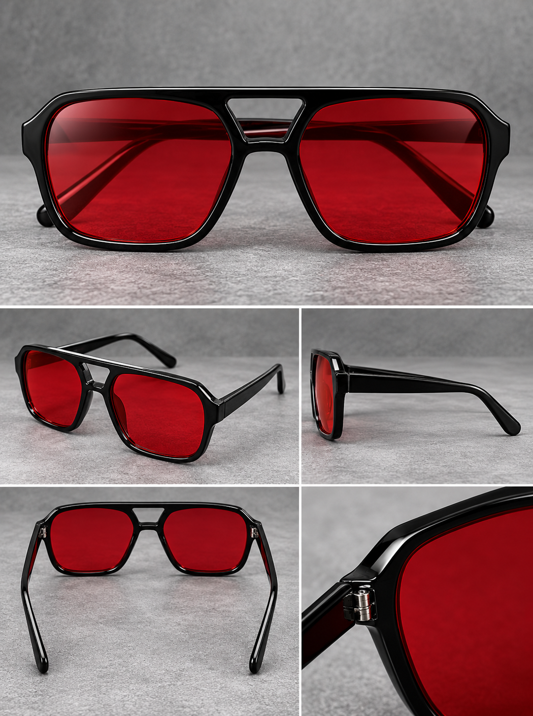 Lentes de Sol Estilo Aviador Doble Puente-zoom-8