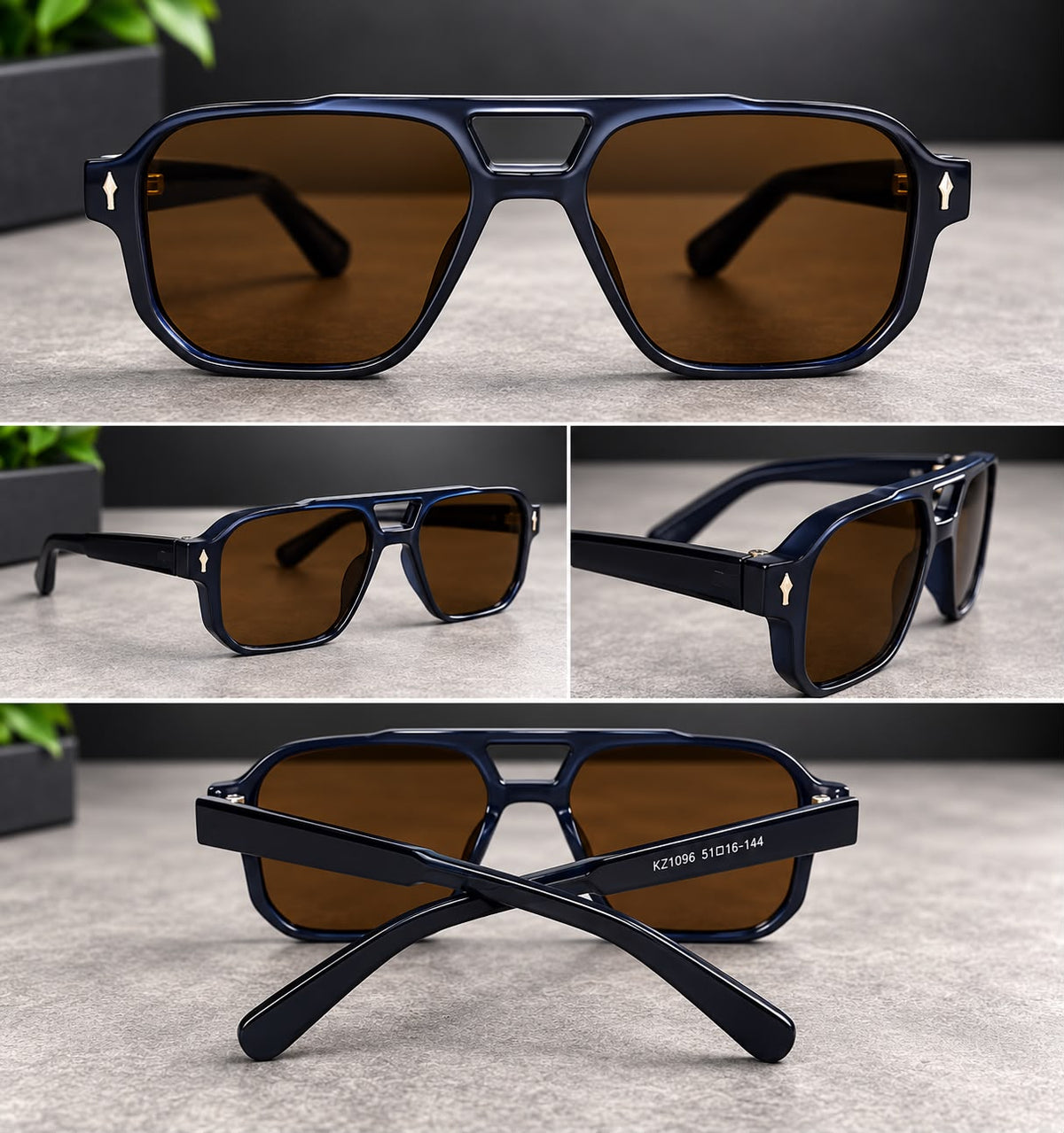 Lentes de Sol Piloto Doble Puente Unisex-zoom-7