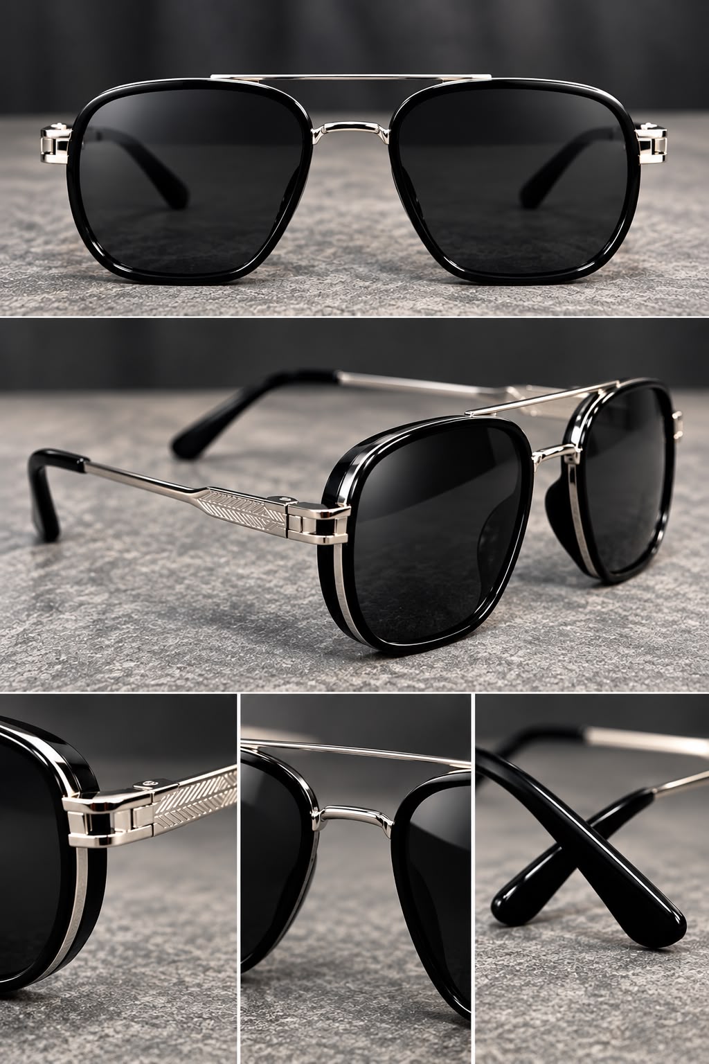 Lentes de Sol Aviador Doble Puente Unisex