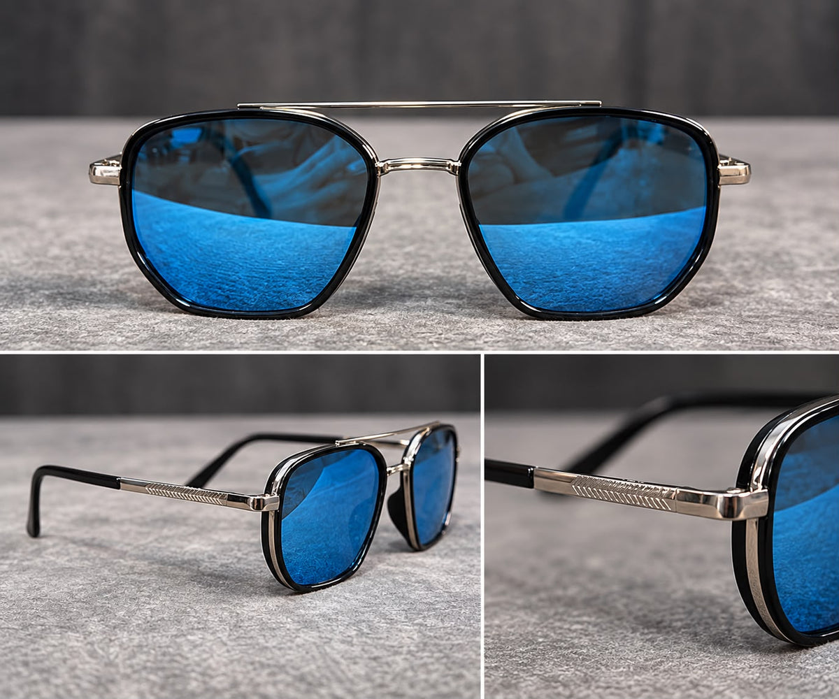 Lentes de Sol Aviador Doble Puente Unisex-thumbmail-5