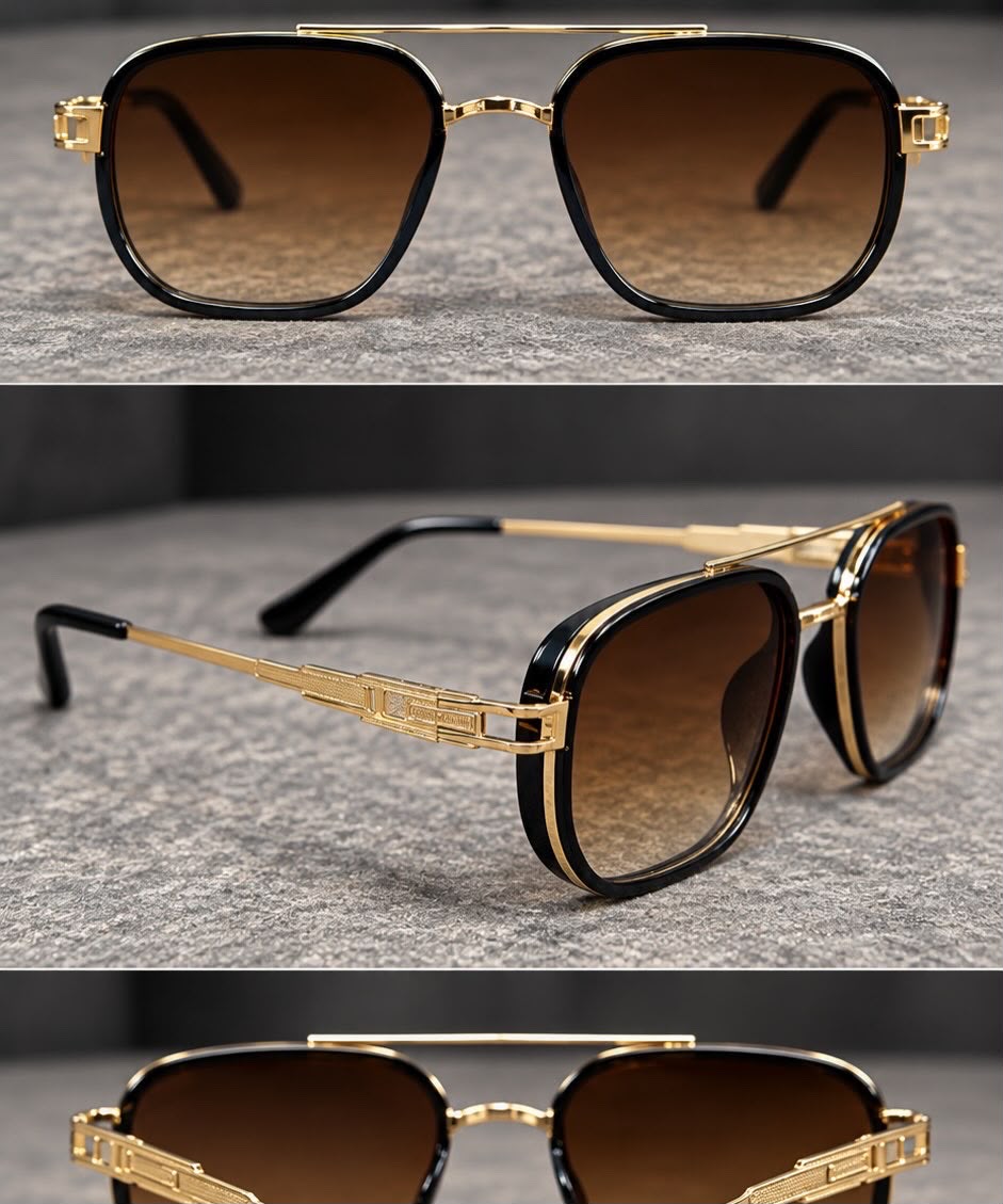 Lentes de Sol Metálicos Degradados Unisex-zoom-3