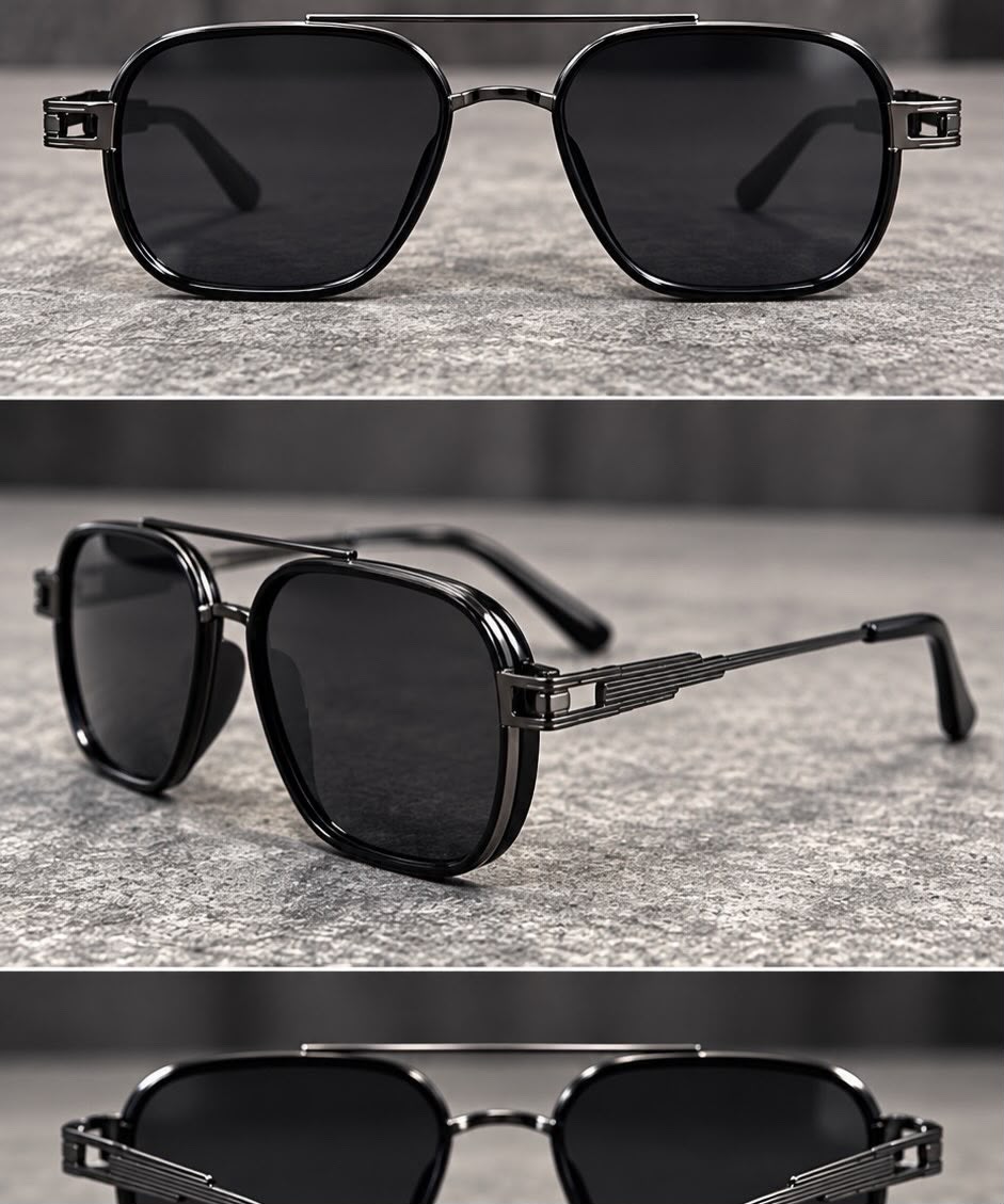 Lentes de Sol Metálicos Degradados Unisex-zoom-4