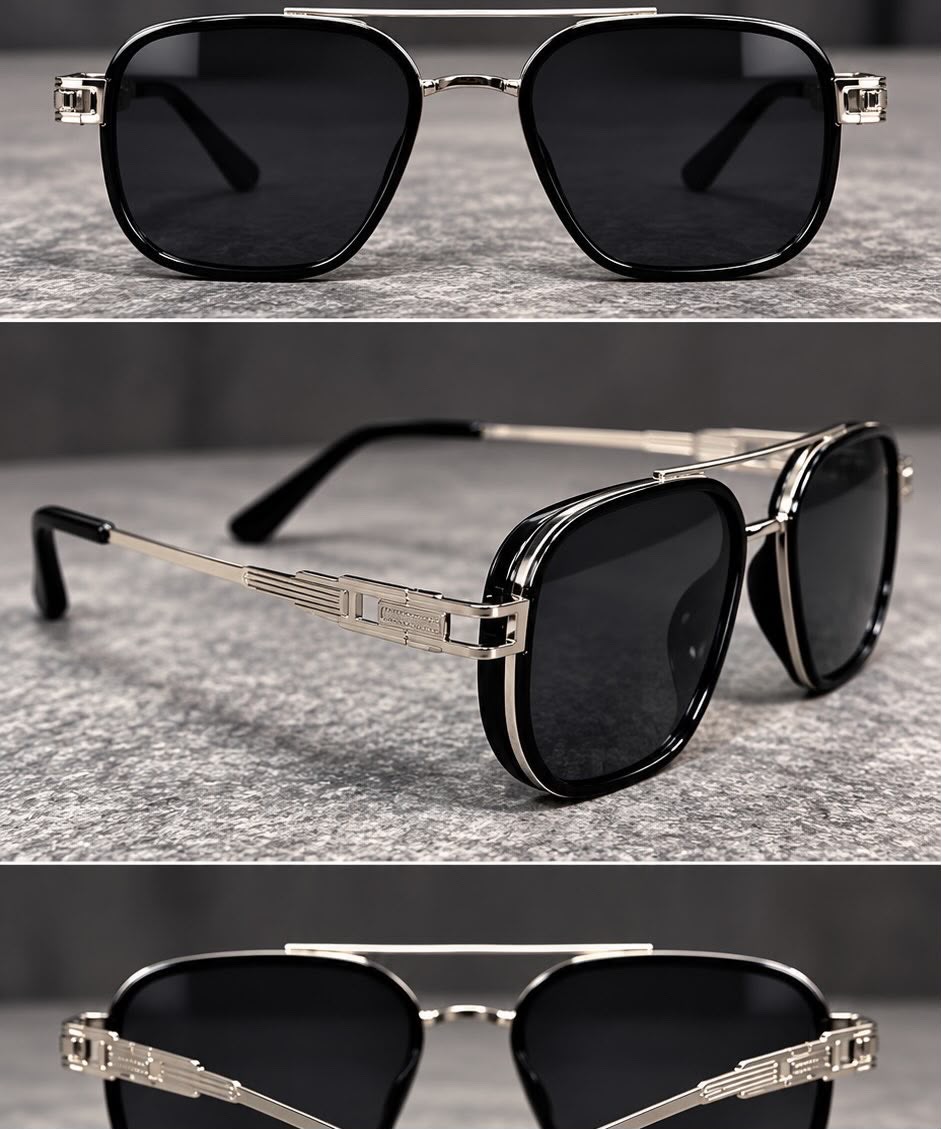 Lentes de Sol Metálicos Degradados Unisex