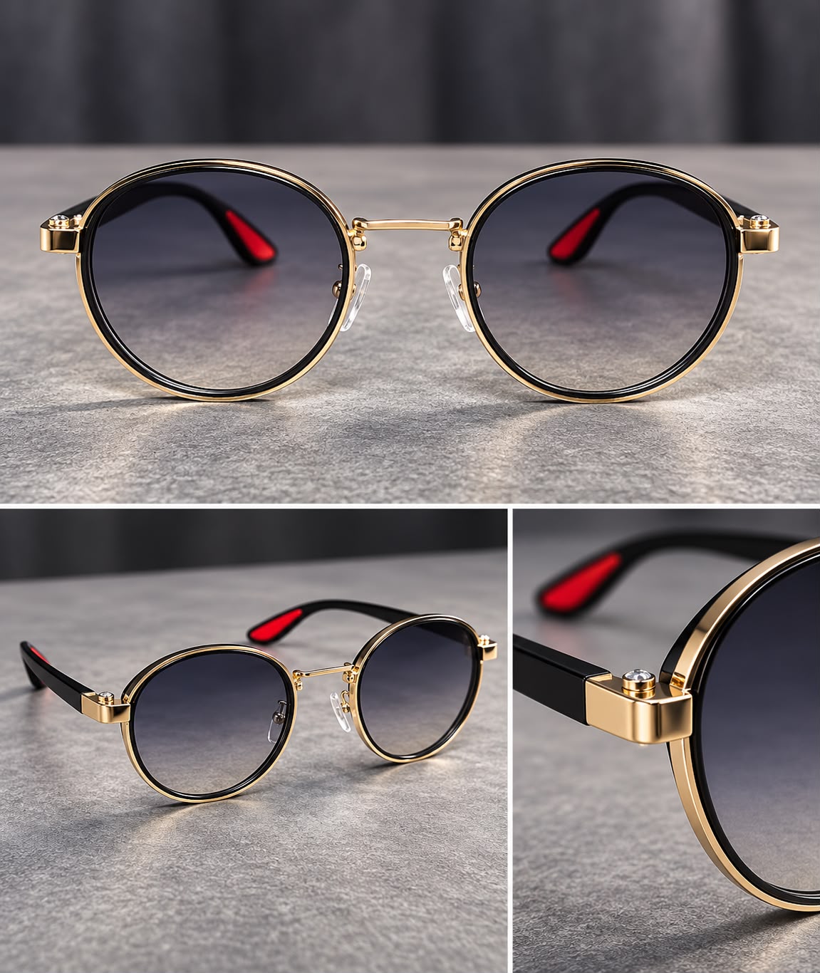 Lentes de Sol Redondos Steampunk-zoom-3