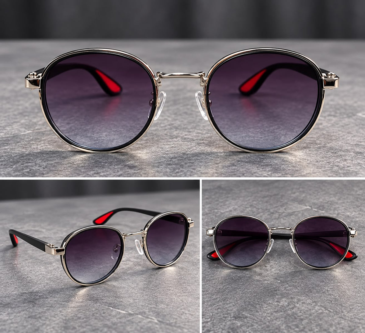 Lentes de Sol Redondos Steampunk-zoom-4