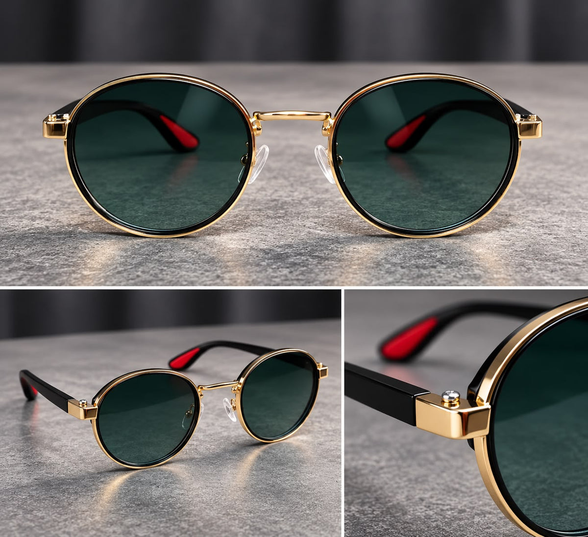 Lentes de Sol Redondos Steampunk-zoom-7