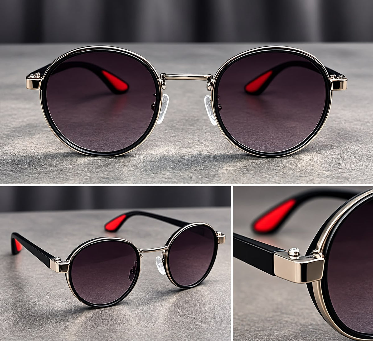 Lentes de Sol Redondos Steampunk-zoom-10
