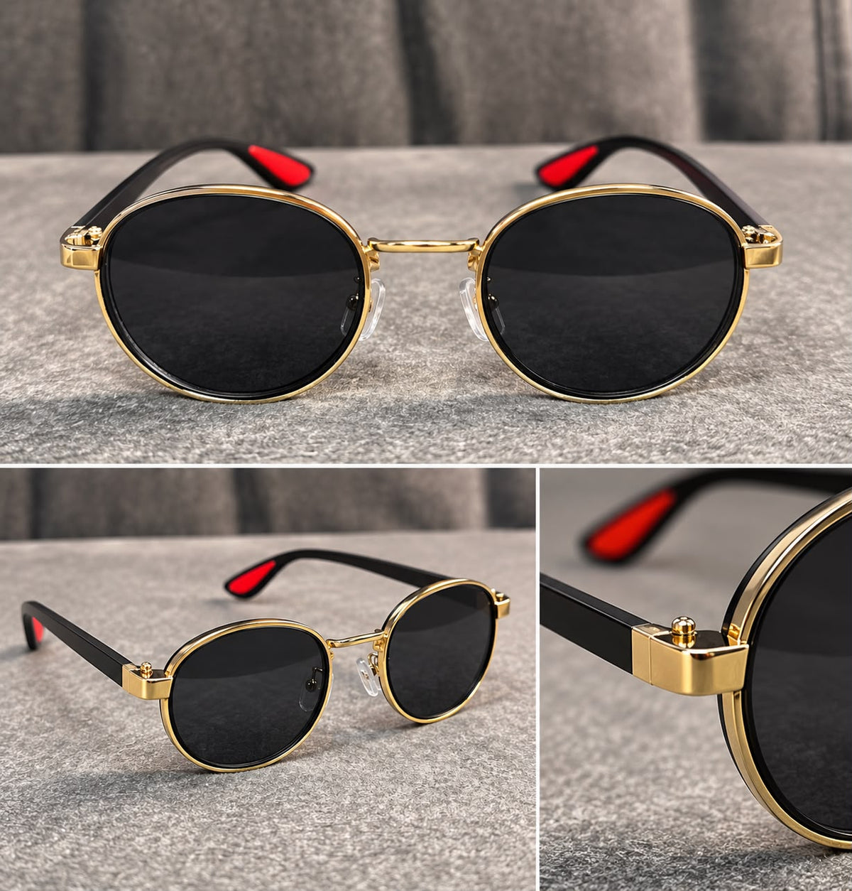 Lentes de Sol Redondos Steampunk-zoom-8