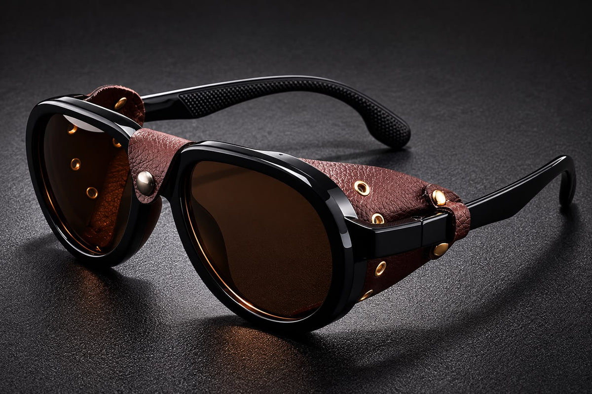 Lentes de Sol Aviador con Guarnición de Cuero-thumbmail-3