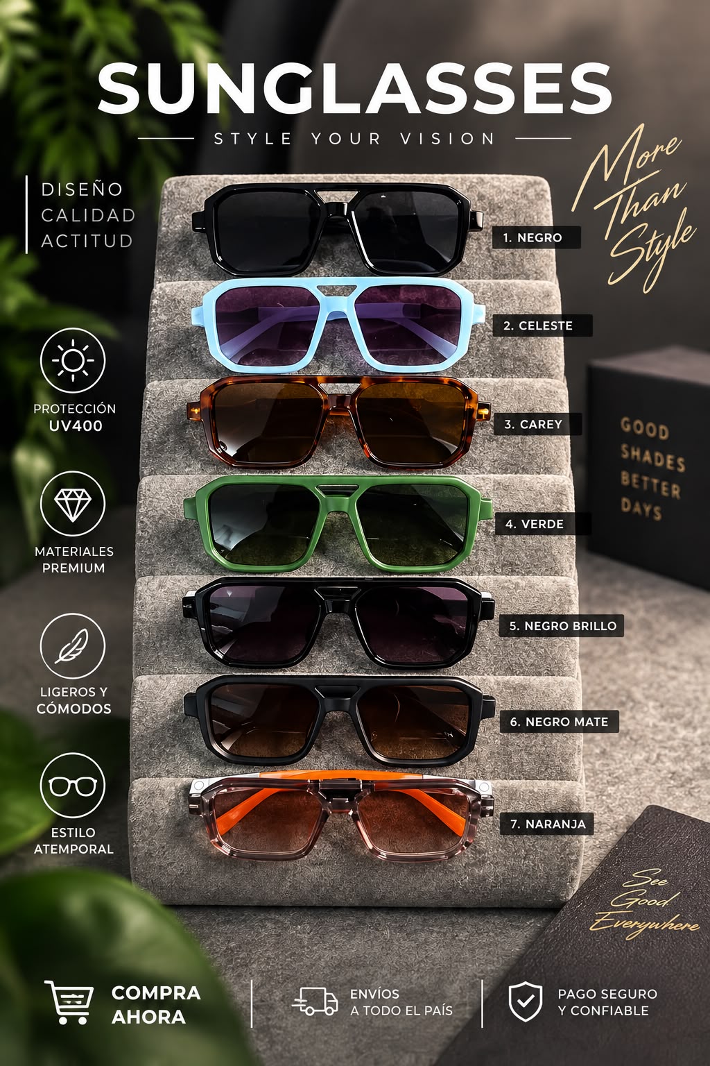 Lentes Aviador Armazón Óptico Cuadrado Premium