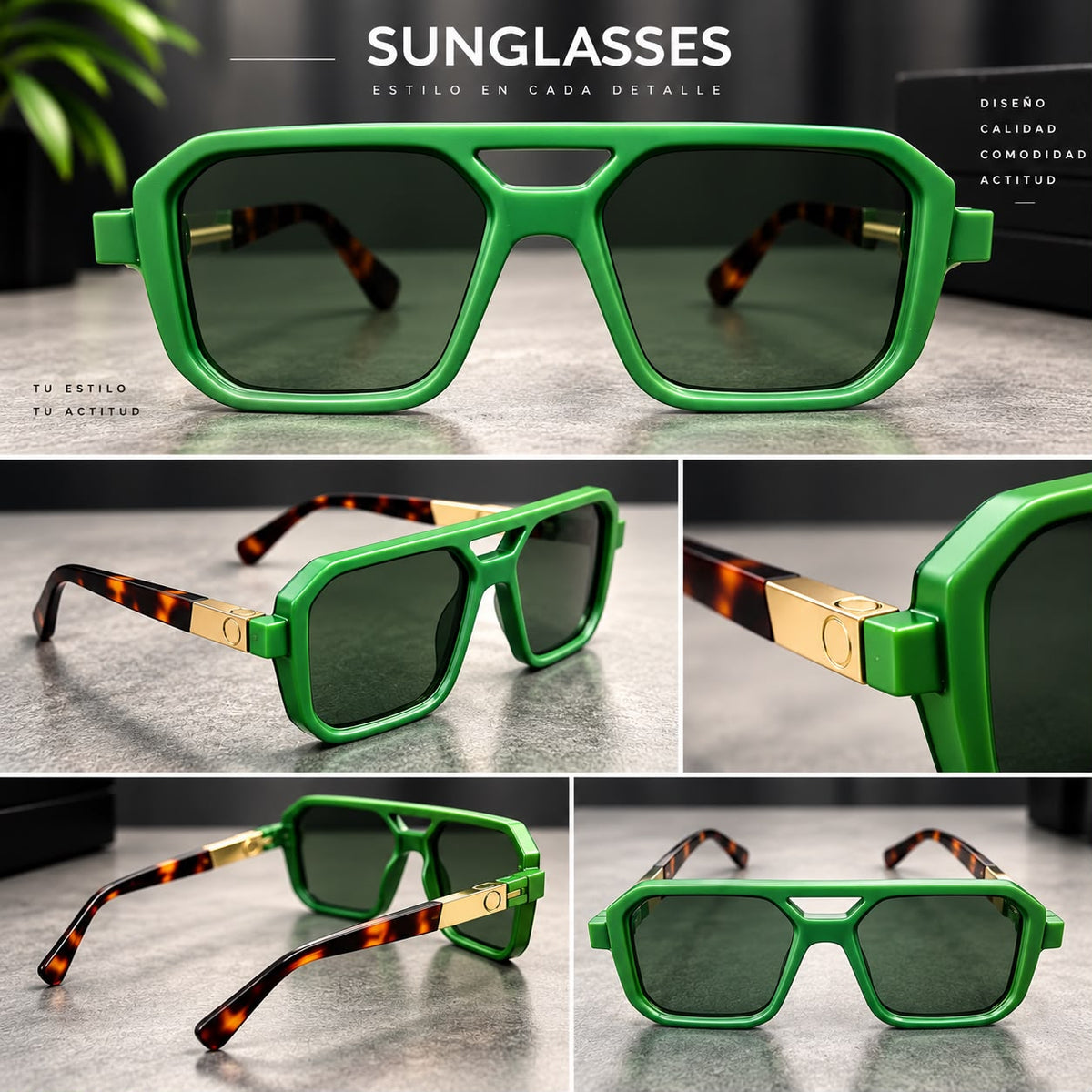 Lentes Aviador Armazón Óptico Cuadrado Premium-zoom-4