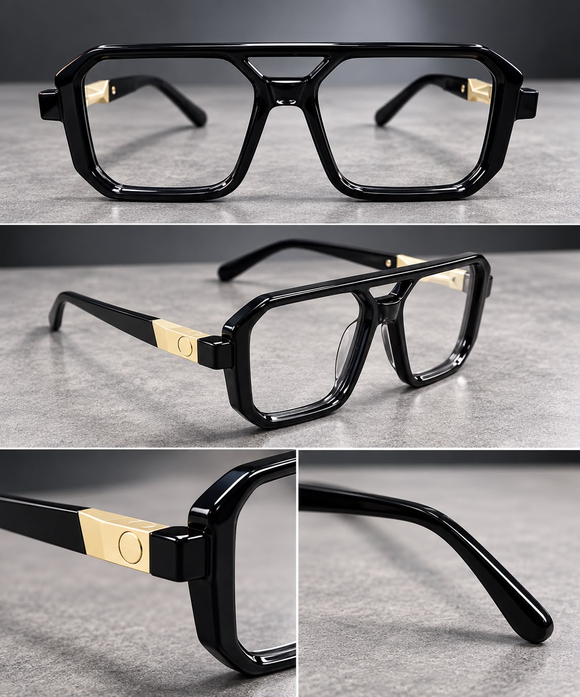 Lentes Aviador con Armazón Óptico Cuadrado-zoom-4
