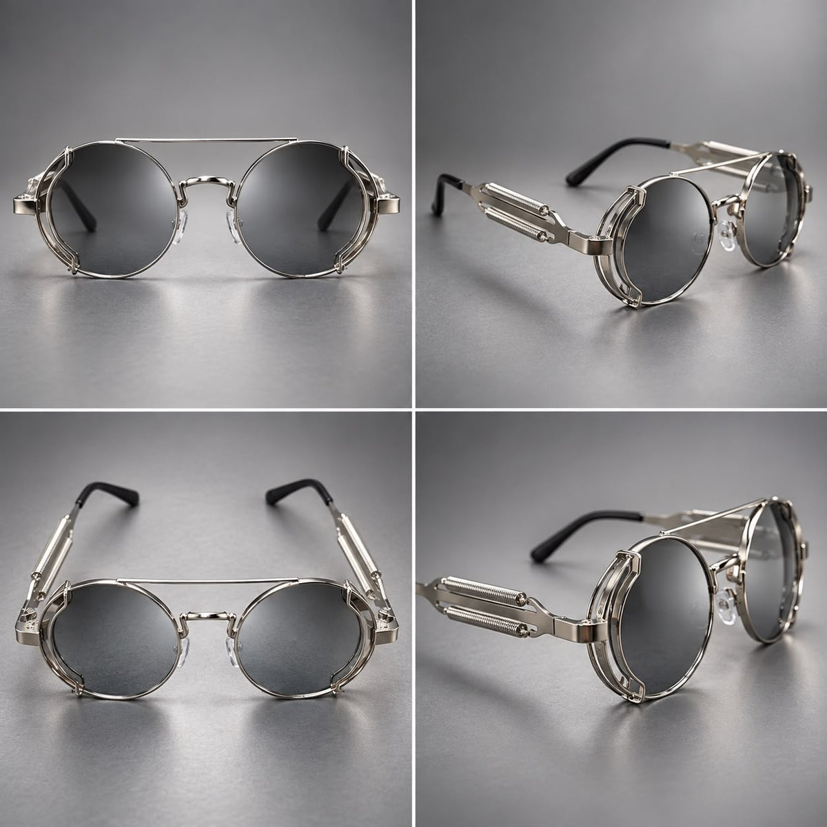 Lentes de Sol Redondos Estilo Industrial-zoom-6