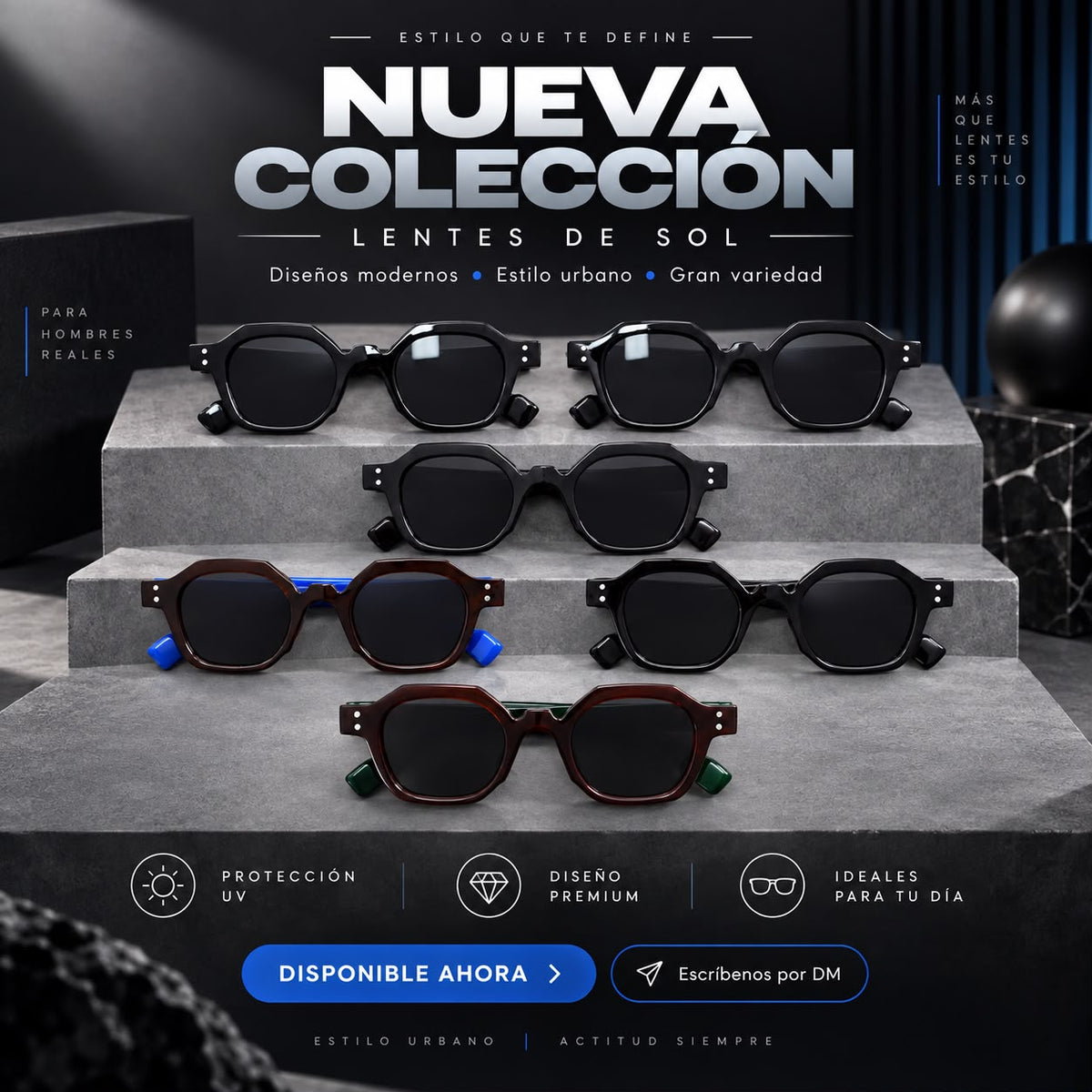 Lentes de Sol Montura Gruesa Bold