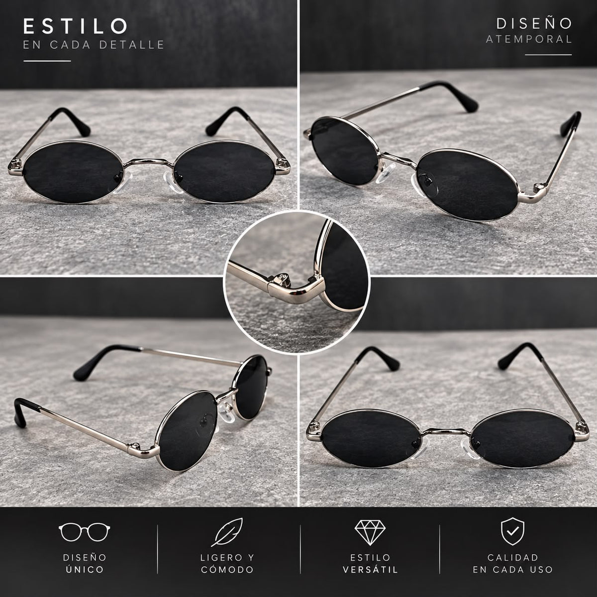 Lentes de Sol Ovalados Pequeños-zoom-3