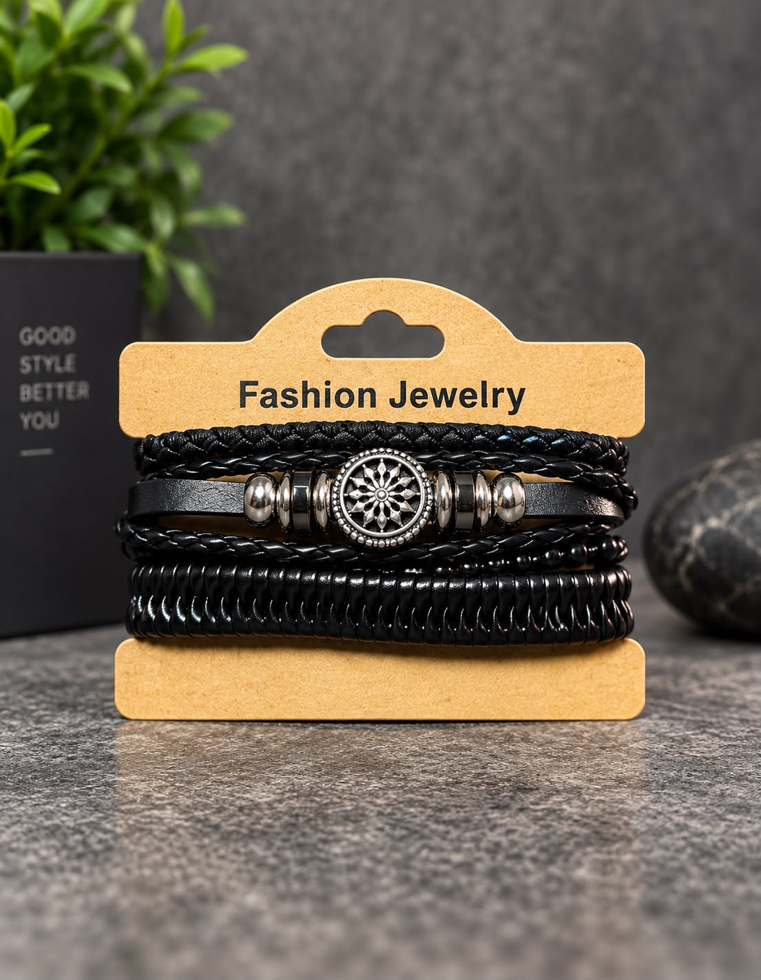 Pulseras Estilo Artesanal Multicapa con Dije-zoom-5