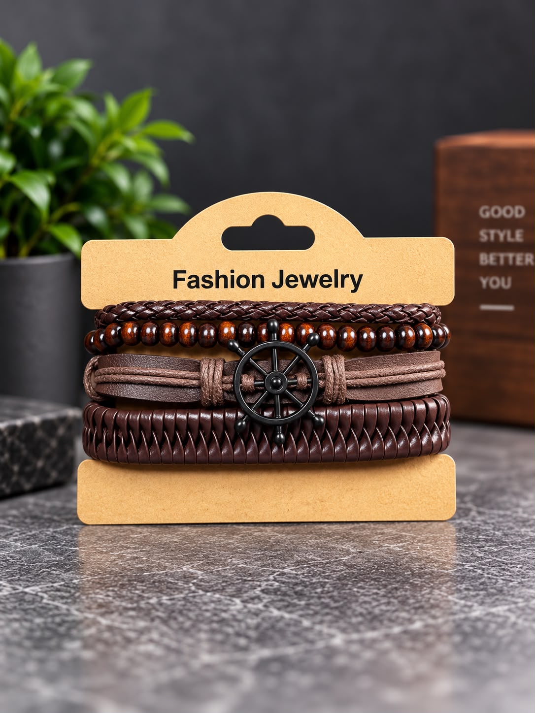 Pulseras Estilo Artesanal Multicapa con Dije-zoom-9