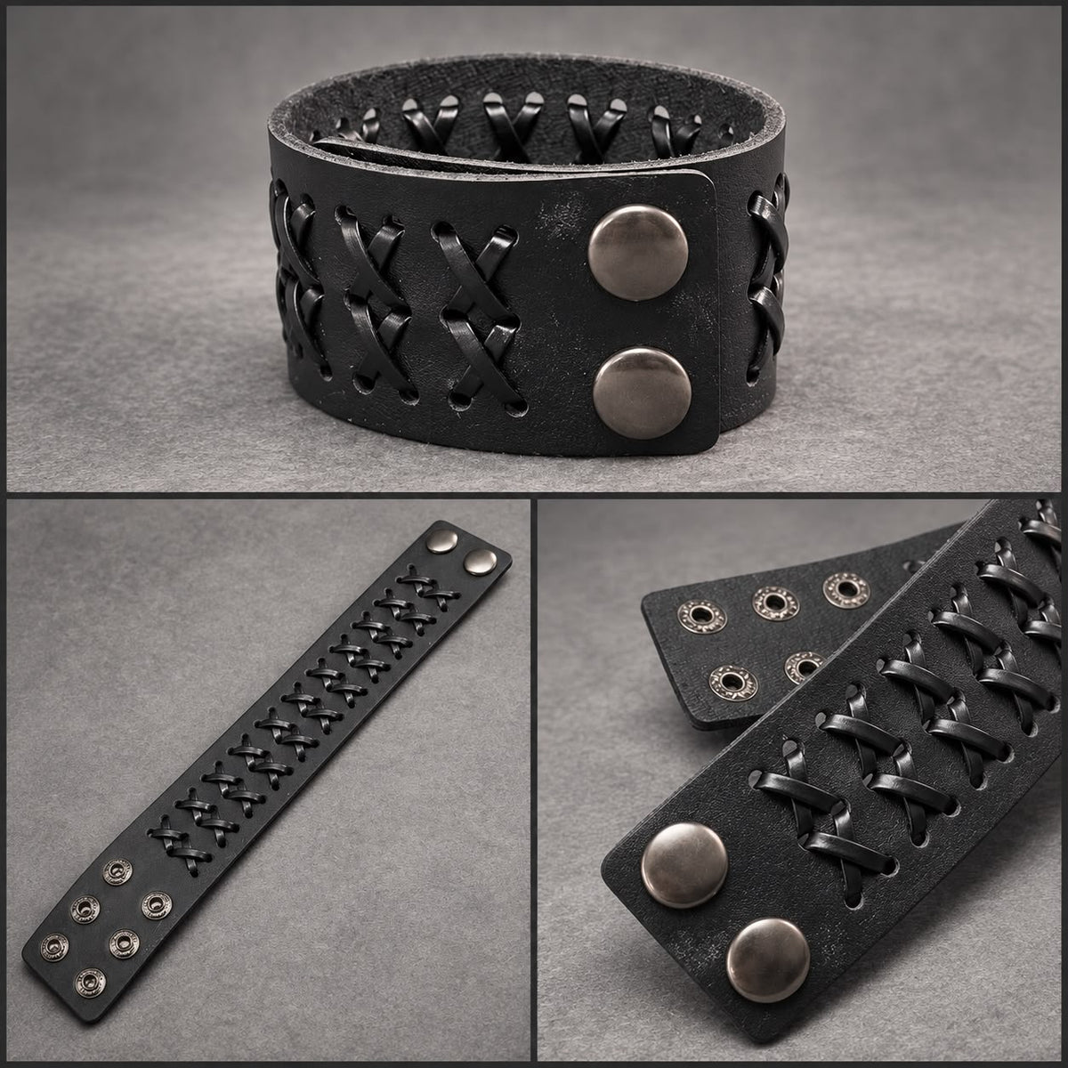 Brazalete Negro Ancho Lazado-thumbmail-2