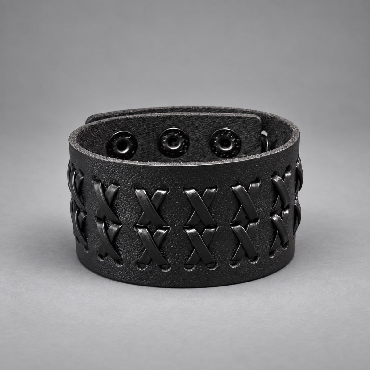 Brazalete Negro Ancho Lazado-thumbmail-3