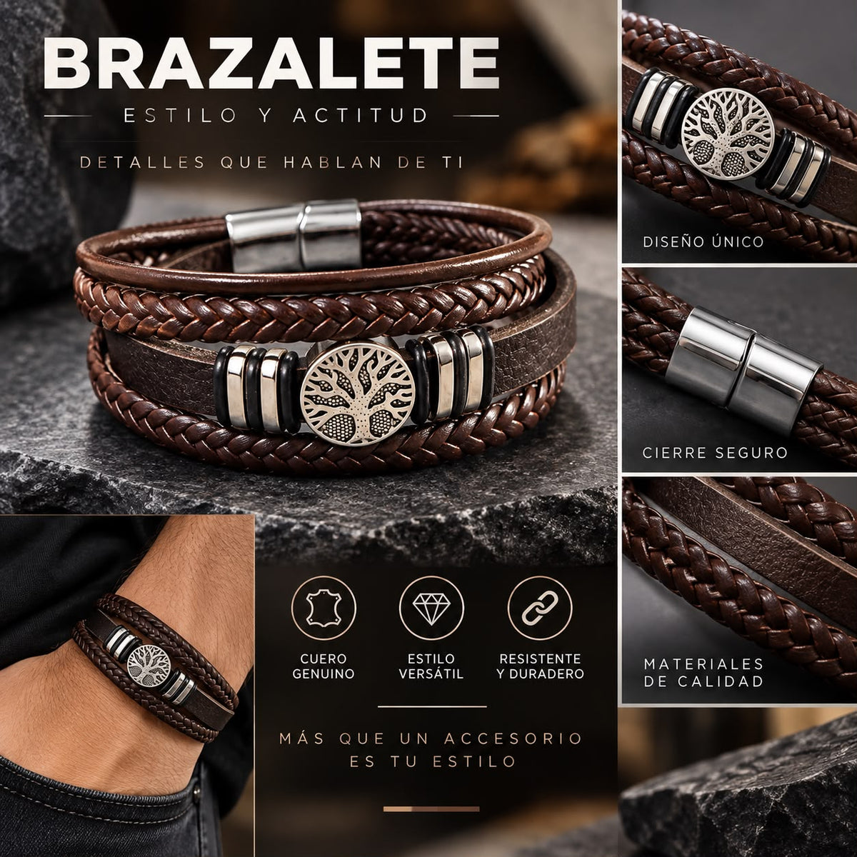 Pulsera Árbol de la Vida Hombre-zoom-2