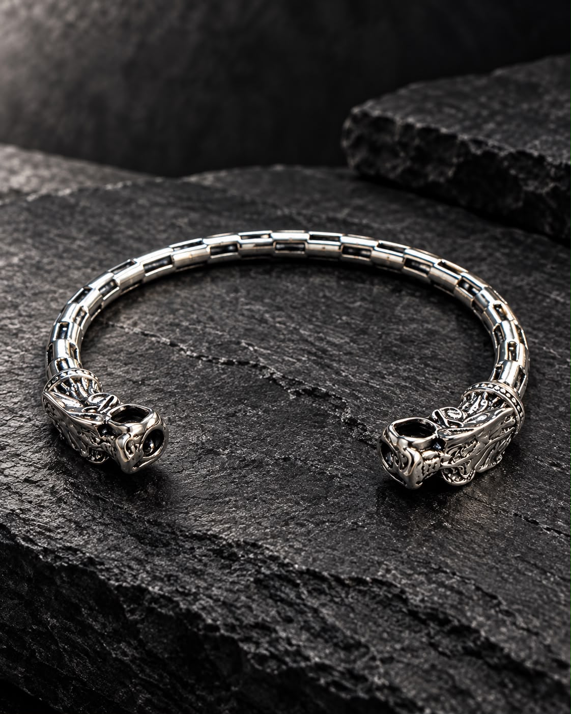 Brazalete Vikingo Aleacion Plateada-thumbmail-2