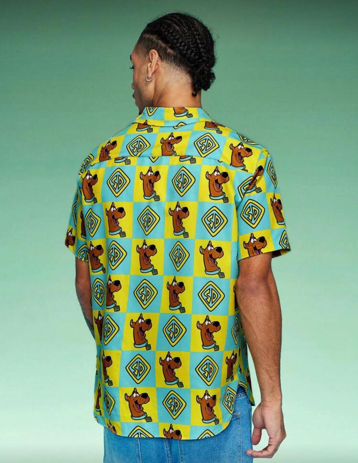 Camisa Scooby Cuadros Amarillo Celeste-2