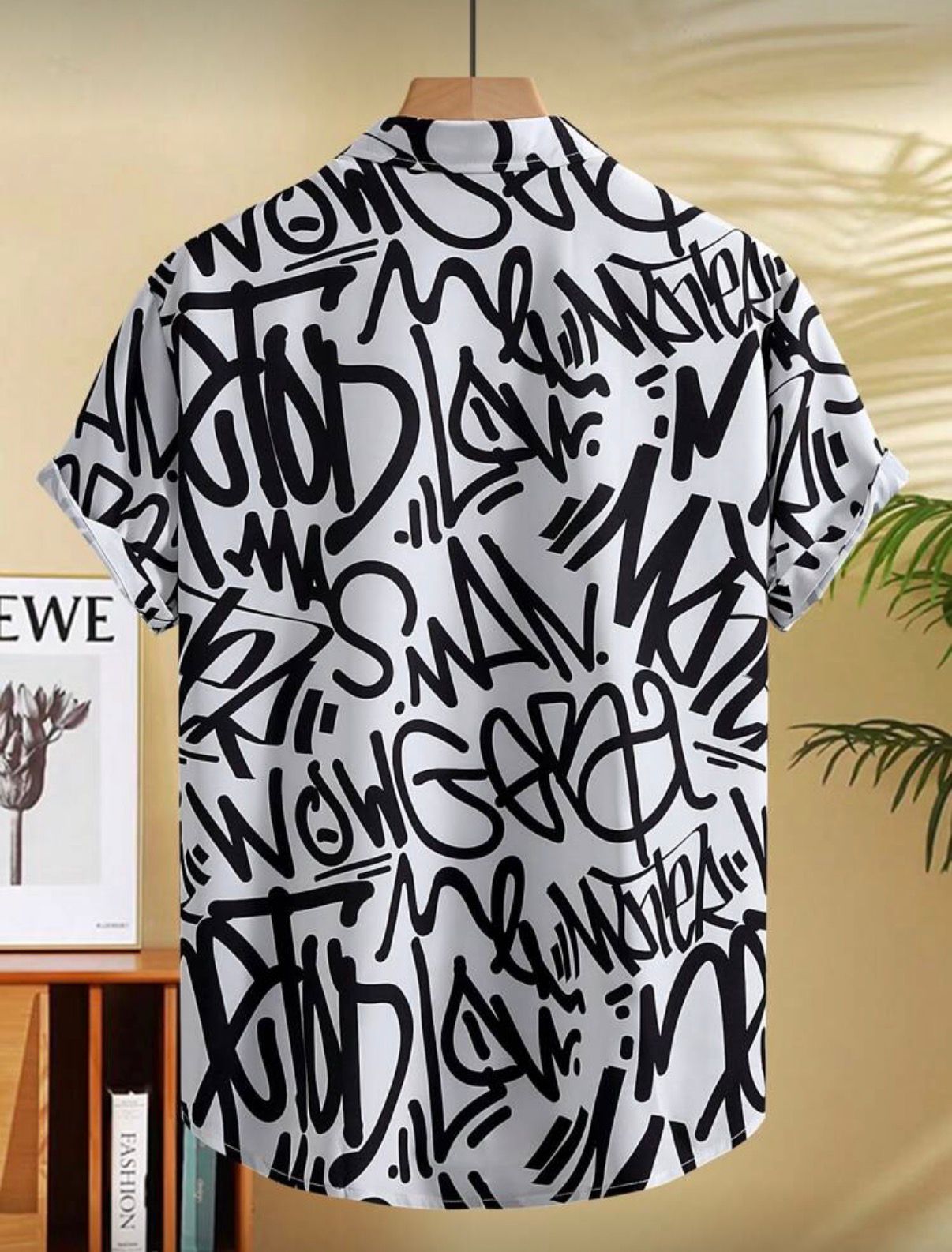 Camisa Graffiti Blanco y Negro-2