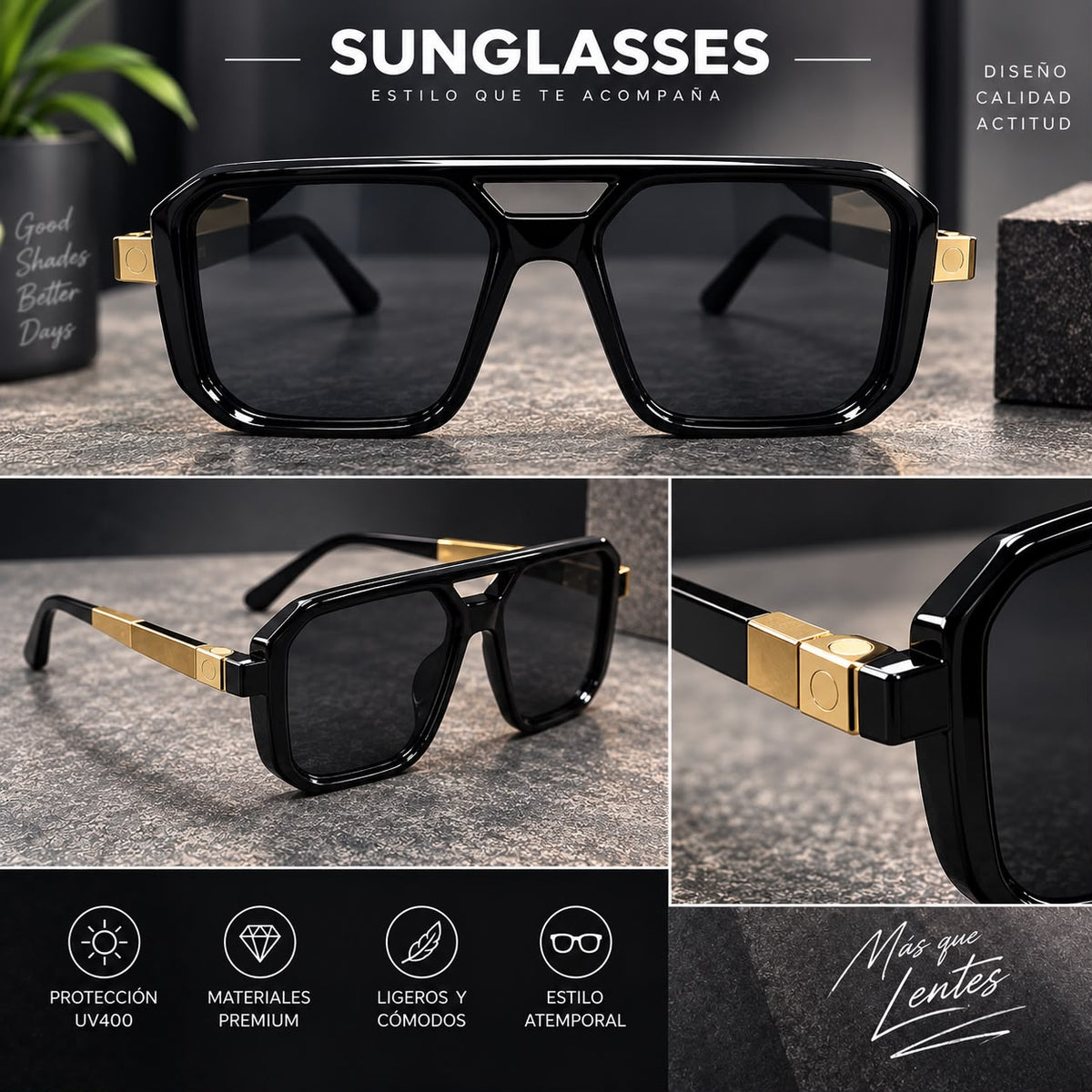 Lentes Aviador Armazón Óptico Cuadrado Premium-thumbmail-6